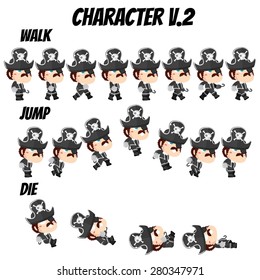 Game Kits Adventure Design Part 9 (Character Sprite 2 Captain Pirate)