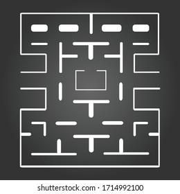 game labyrinth black and white vector