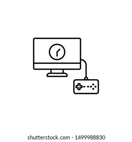 game, lags, computer, game controller icon. Simple thin line, outline vector of esport icons for UI and UX, website or mobile application