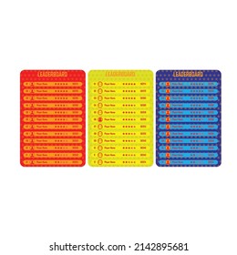 game leaderboard with abstract background