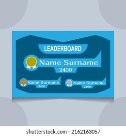 Game leaderboard with abstract background
