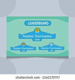 Game Leaderboard With Abstract Background
