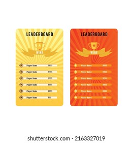 Game Lederboard mit abstraktem Hintergrund