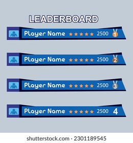 Game leaderboard with abstract background