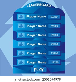 Game leaderboard with abstract background