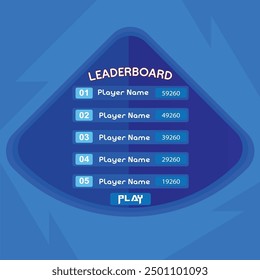 Game leaderboard with abstract background	