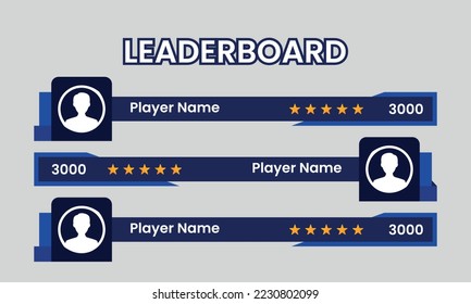Game leaderboard with abstract background, leaderboard game online