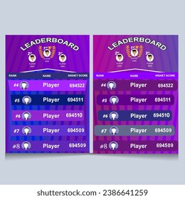 marcador de juegos con fondo abstracto de plantilla de fondo