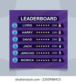 game leaderboard with abstract background leaderboard game vector 