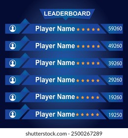 game leaderboard with abstract background vector
