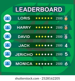 game leaderboard with abstract background vector