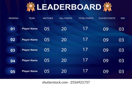game leaderboard with abstract background vector