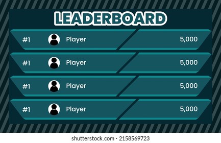 Game Leaderboard UI. abstract shape leaderboard