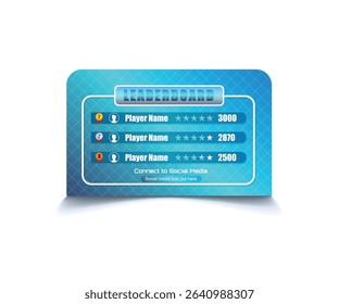 Game Leaderboard vector desing with vignette