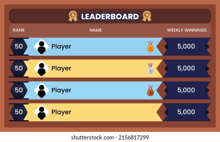 Vector de tablero de juego. Vector Ui de cartón