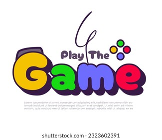 game lettering graphic design for t shirt print with text effect