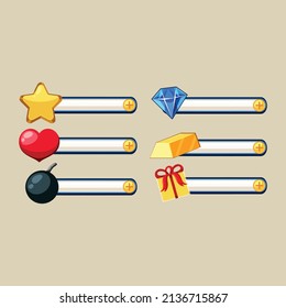 Game level elements UI icon design
