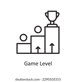 Game Level Vector Outline icon Design illustration. Gaming Symbol on White background EPS 10 File