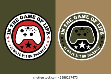 En el juego la vida siempre apuesta en ti mismo, Gamer Boy Shirt, Funny Gamer Tee, Gamer Gifts, Regalos para el chico, Regalos para juegos para papá