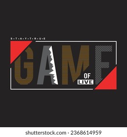 game of life,design typography vector illustration for print