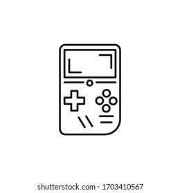 icono de línea de juego sobre fondo blanco