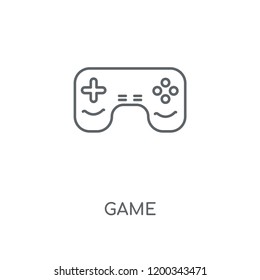 Game linear icon. Game concept stroke symbol design. Thin graphic elements vector illustration, outline pattern on a white background, eps 10.