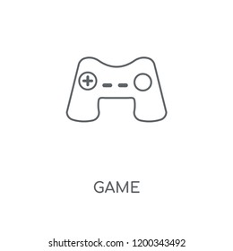 Game linear icon. Game concept stroke symbol design. Thin graphic elements vector illustration, outline pattern on a white background, eps 10.