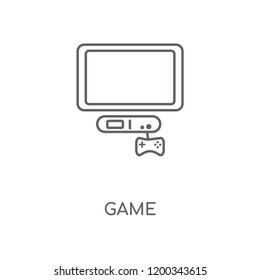 Game linear icon. Game concept stroke symbol design. Thin graphic elements vector illustration, outline pattern on a white background, eps 10.