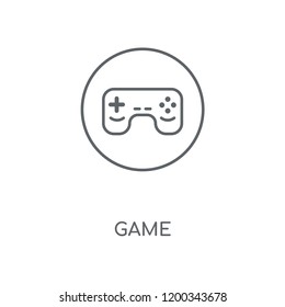 Game linear icon. Game concept stroke symbol design. Thin graphic elements vector illustration, outline pattern on a white background, eps 10.