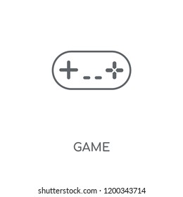 Game linear icon. Game concept stroke symbol design. Thin graphic elements vector illustration, outline pattern on a white background, eps 10.