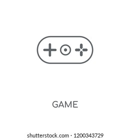 Game linear icon. Game concept stroke symbol design. Thin graphic elements vector illustration, outline pattern on a white background, eps 10.
