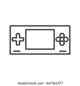 game linear icon. portable game console , thin line design