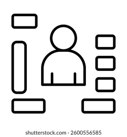 Game Lobby Vector Line Icon Design