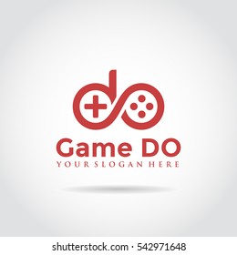 Game Logo, Abstract Letter DO template design. 