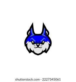game logo with cat concept, perfect for mascot, icon, screen printing, template, symbol, etc