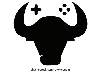 game logo, with the concept of bull's head