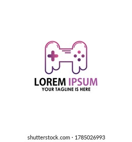 game logo concept design vector template, technology logotype