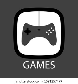 game logo - game console icon - set illustration