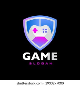 Game Logo Console and Shield Symbol
