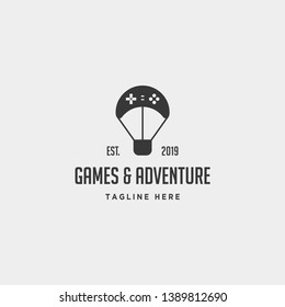 game logo design controller balloon the journey vector illustration icon element