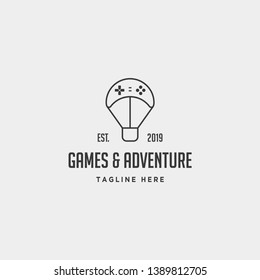 game logo design controller balloon the journey vector illustration icon element