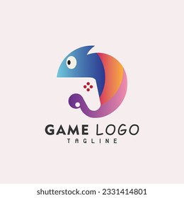 Diseño del logotipo del juego inspirado en un camaleón