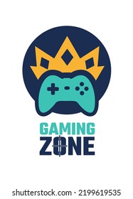 Logotipo de juego, vector de diseño plano para juegos
