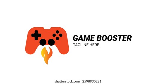 game logo and icon design with modern style. a logo with faster or booster theme. suitable for game developers and application icons