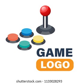 Game Logo Joystick Controller Directional Pad Vector Image
