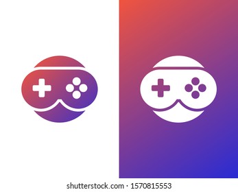 Game logo template for brand and company with gradient style.