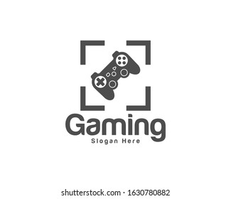 Game logo template vector. Joystick design Icon. Stylized joystick buttons. Creative design. Illustration