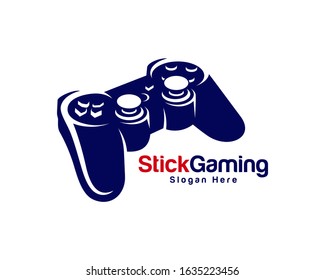 Game logo template vector. Joystick design Icon. Stylized joystick buttons. Creative design. Illustration