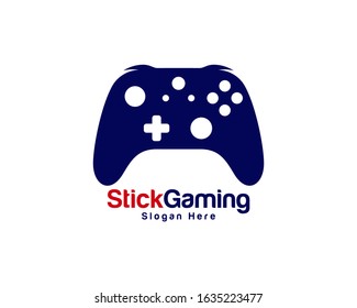 Game logo template vector. Joystick design Icon. Stylized joystick buttons. Creative design. Illustration