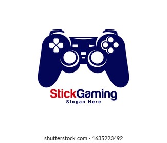 Game logo template vector. Joystick design Icon. Stylized joystick buttons. Creative design. Illustration